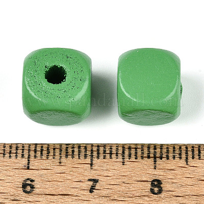 Спрей окрашены деревянные бусины WOOD-P021-01C-28-1