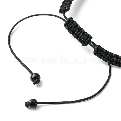 Браслеты-кубики с крестообразным плетением из акриловых бусин BJEW-JB09712-1