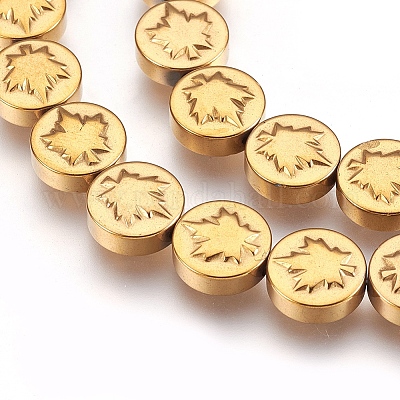 Осенняя тема немагнитных бусин из синтетического гематита G-I208-12-H-1