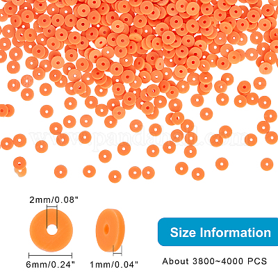 10 нить плоских круглых бусин из полимерной глины ручной работы CLAY-PH0001-44P-1