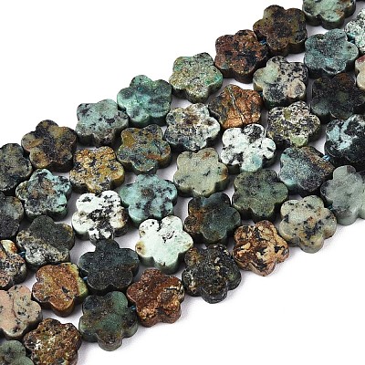 Бусы натуральная африканская бирюза (яшма) G-N257-24A-05-1