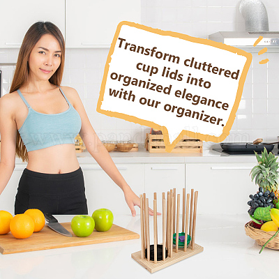 Деревянный регулируемый держатель крышки чашки ODIS-WH0030-142-1