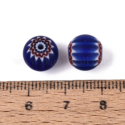 Handgemachte Millefiori Glas runde Perlen&nbsp;LA-N002-10A-1