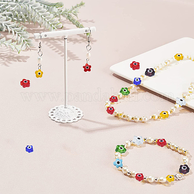 Стеклянная бусина миллефиори ручной работы LAMP-CJ0001-40-1