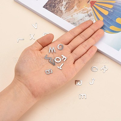 Подвески-буквы из нержавеющей стали 201 STAS-S036-M-1