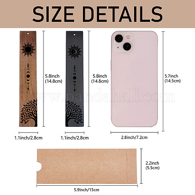 1 набор деревянных закладок AJEW-CP0008-22C-1