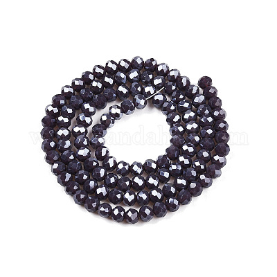 Стеклянные бусины с гальваническим покрытием  EGLA-A044-P4mm-A11-1