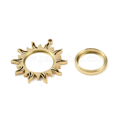 Ионное покрытие (ip) 304 нержавеющая сталь медальон подвески STAS-S132-08G-01-1