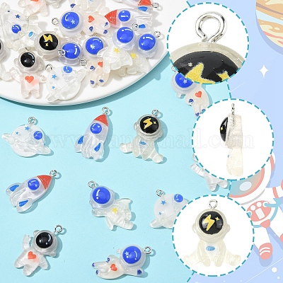 24шт 8 стиля подвески из смолы RESI-FS0002-18B-1