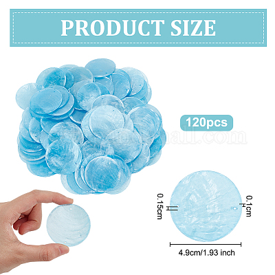 Окрашенные натуральные подвески-соединители из ракушек capiz FIND-WH0816-016E-1