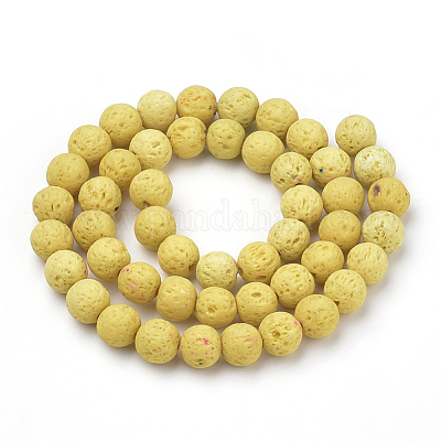 Wholesale Synthetic Lava Rock Beads Strands 