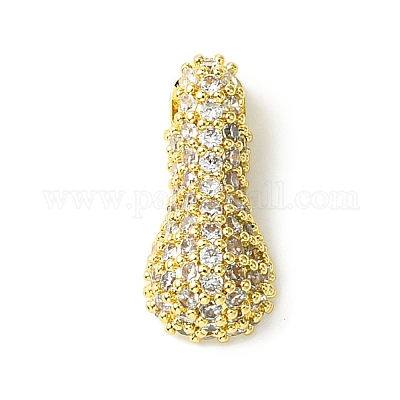 Подвески из латуни с покрытием из прозрачного кубического циркония KK-S378-01G-I-1