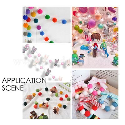 Шерстяные войлочные шарики&nbsp;AJEW-P081-A16-1