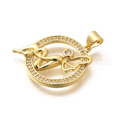 Стойки обшивки латунь микро проложить Циркон подвеску KK-L226-017G-1