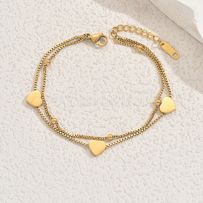 Элегантные двухслойные браслеты из нержавеющей стали 201 LH8977-1