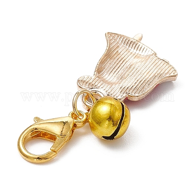 Рождественские эмалированные подвески из сплава HJEW-JM01073-1