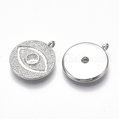 Латунные микро проложить кубического циркония подвески KK-S356-014P-NF-1