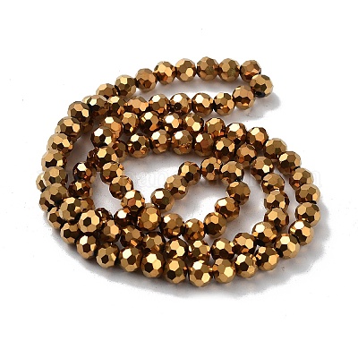 Гальванические стеклянные бусины EGLA-R042-6mm-03-1