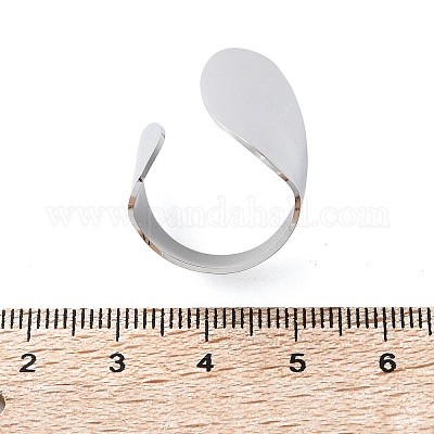 Открытое кольцо-манжета из нержавеющей стали марки 304 RJEW-Q775-01P-1