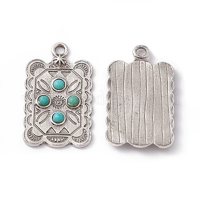 Синтетические бирюзовые подвески PALLOY-D013-08AS-1