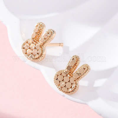 Латунь серьги EJEW-D288-12G-1