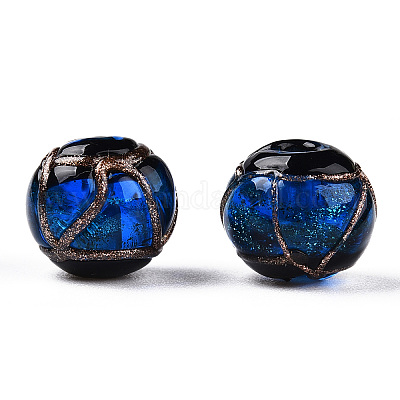 Бусины ручной работы бусины золотого песка LAMP-T019-8mm-1