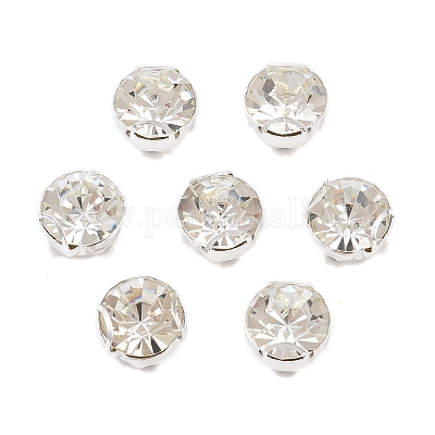 Плоские круглые пришивные бусины-монти со стразами STAS-B107-01E-01S-1