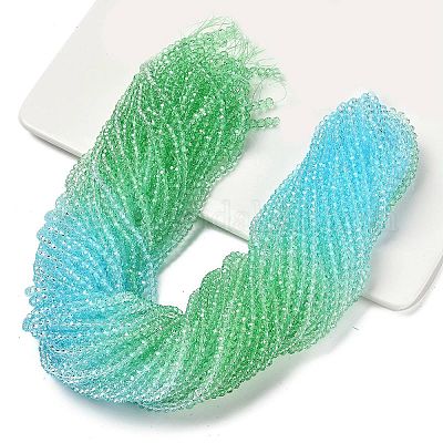 Прозрачные окрашенные стеклянные бусины X1-DGLA-A034-T3mm-A16-1