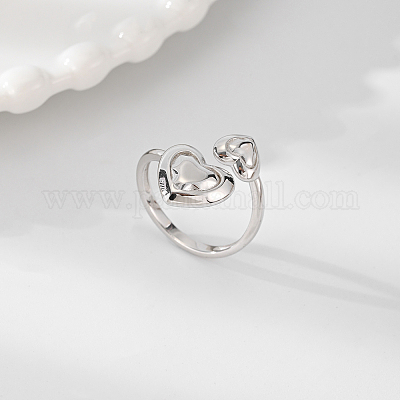 Элегантное серебряное кольцо в форме сердца для женщин WZ9859-1