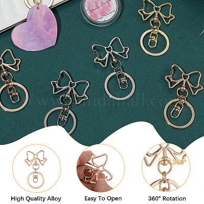 18 шт. 3-х цветные застежки для брелка из сплава KEYC-SC0001-75A-1