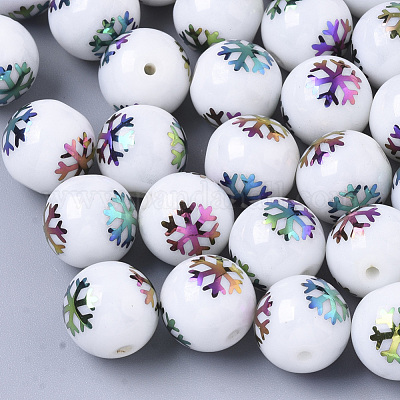 Wholesale Round Electroplate Glass Beads For Jewelry Making- Pandahall.com