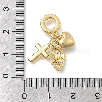 Латунь микропаве прозрачный кубический цирконий европейские подвески с подвесками KK-D431-033D-G-1