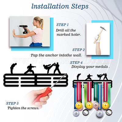 Модная железная вешалка для медалей ODIS-WH0021-249-1