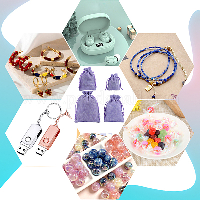 16 шт. 4 стиля полиэстер имитация мешковины упаковочные мешки затягивающиеся мешки ABAG-BBC0001-01C-1