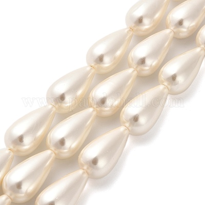 Гальваническая оболочка жемчужные бусы пряди BSHE-G010-10x20mm-01-1