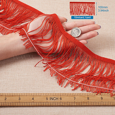 2 Inch Red Tassel Fringe