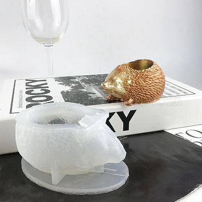 可愛いハリネズミ キャンドルホルダー 3D ハリネズミ型キャンドルホルダー シリコンモールド 樹脂石膏