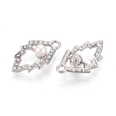 Подвески из сплава и искусственного жемчуга со стразами PALLOY-T092-06P-1