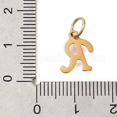 Ионное покрытие(ip) 304 нержавеющая сталь эмаль алфавит подвески STAS-F308-02G-R-1