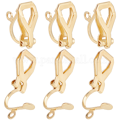 40 шт. фурнитура для сережек-клипс из нержавеющей стали 304 STAS-BBC0003-39-1