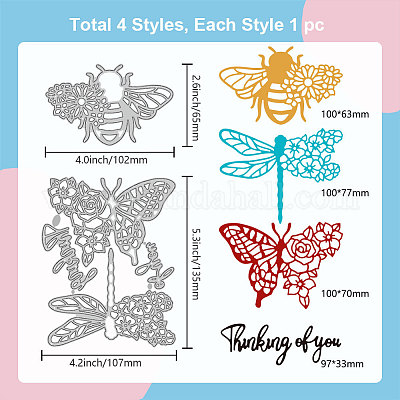 Углеродистая сталь разрезает трафареты DIY-WH0309-1458-1