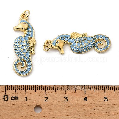 Кулоны с эмалью из латуни с прозрачным кубическим цирконием KK-G537-03G-1