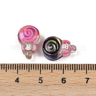 Прозрачные смоляные эмалевые бусины RESI-L047-13-1