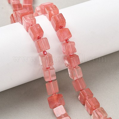 Вишневого кварца стеклянные бусы пряди G-D338-A08-1