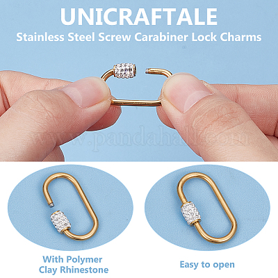 4 шт. 2 цвета 304 нержавеющая сталь винтовой карабин замок подвески STAS-UN0060-75-1