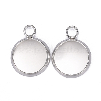 Оправы для подвесок из нержавеющей стали 304 в виде кабошонов STAS-F191-14S-B-1