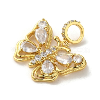 Латунные микро проложить кубического циркония подвески KK-K358-03B-G-1