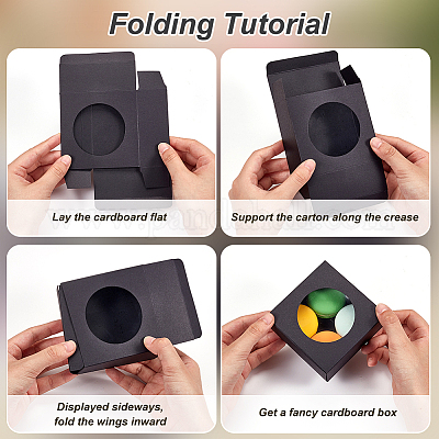 Подарочные коробки для хранения кубической крафт-бумаги CON-WH0095-101B-02-1