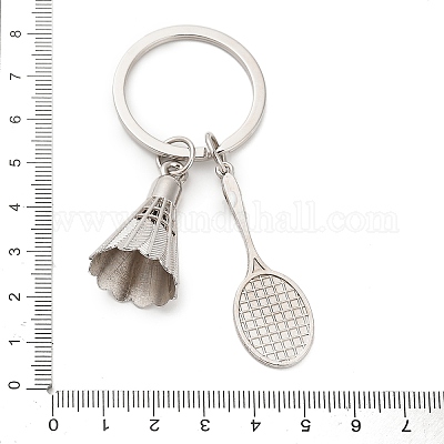 Брелки для бадминтона из цинкового сплава KEYC-I117-01P-01-1