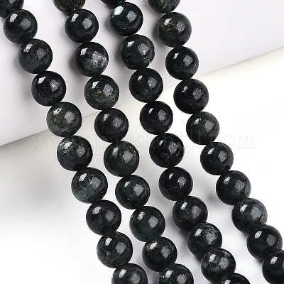 Бусы из натурального зеленого кианита G-T140-8mm-07-1